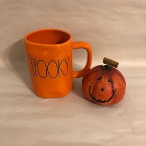 Orange Rae Dunn spooky mug